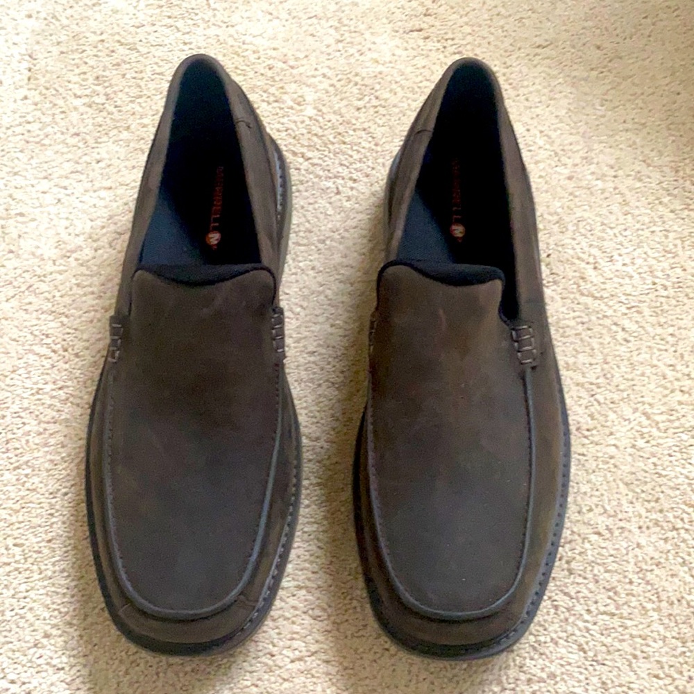 Merrell slip on leather shoes for men